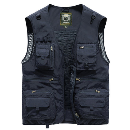Gilet Homme Léger Multi-Poches – Idéal Randonnée, Pêche, Voyages