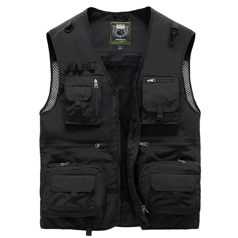 Gilet Homme Léger Multi-Poches – Idéal Randonnée, Pêche, Voyages