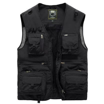 Gilet Homme Léger Multi-Poches – Idéal Randonnée, Pêche, Voyages