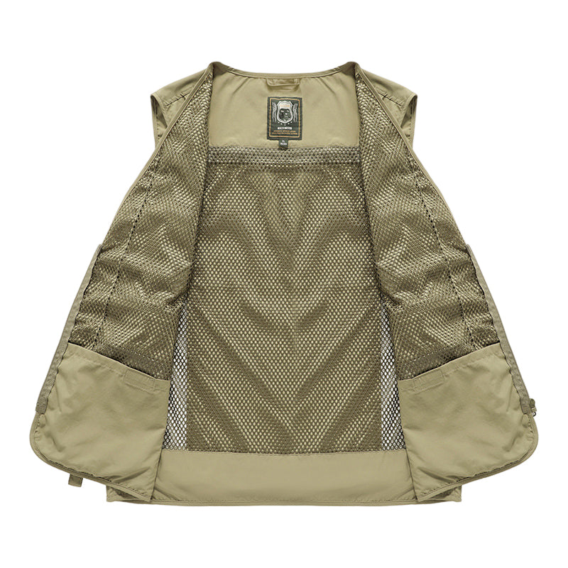 Gilet Homme Léger Multi-Poches – Idéal Randonnée, Pêche, Voyages
