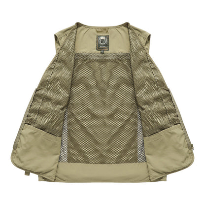 Gilet Homme Léger Multi-Poches – Idéal Randonnée, Pêche, Voyages