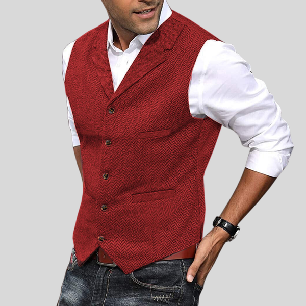 Gilet Homme - Bourgogne - Sans Manches - Élégant