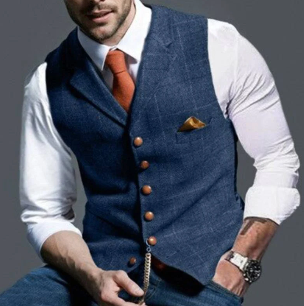 Gilet à Carreaux pour Hommes - Élégance et Style