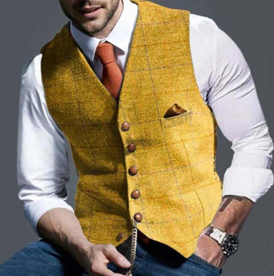 Gilet à Carreaux pour Hommes - Élégance et Style