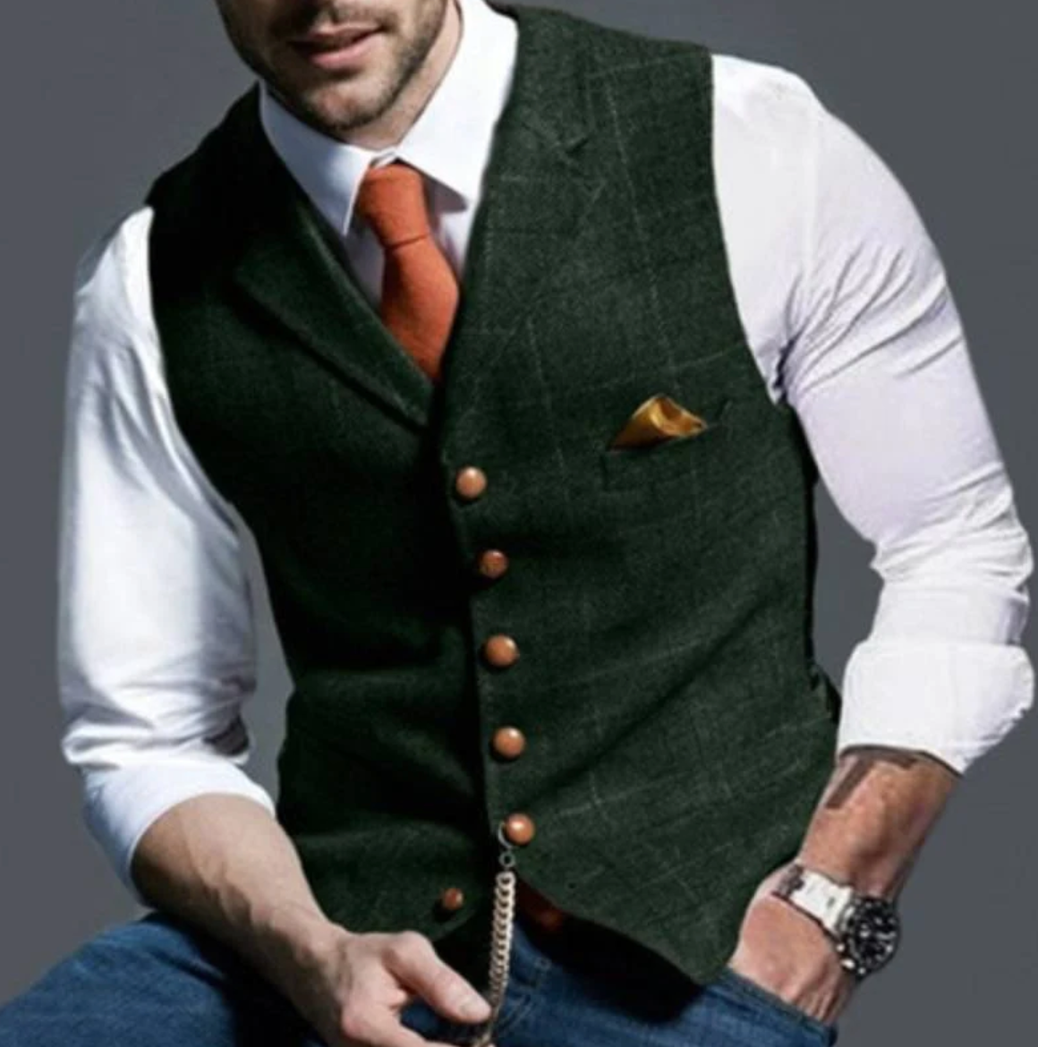 Gilet à Carreaux pour Hommes - Élégance et Style