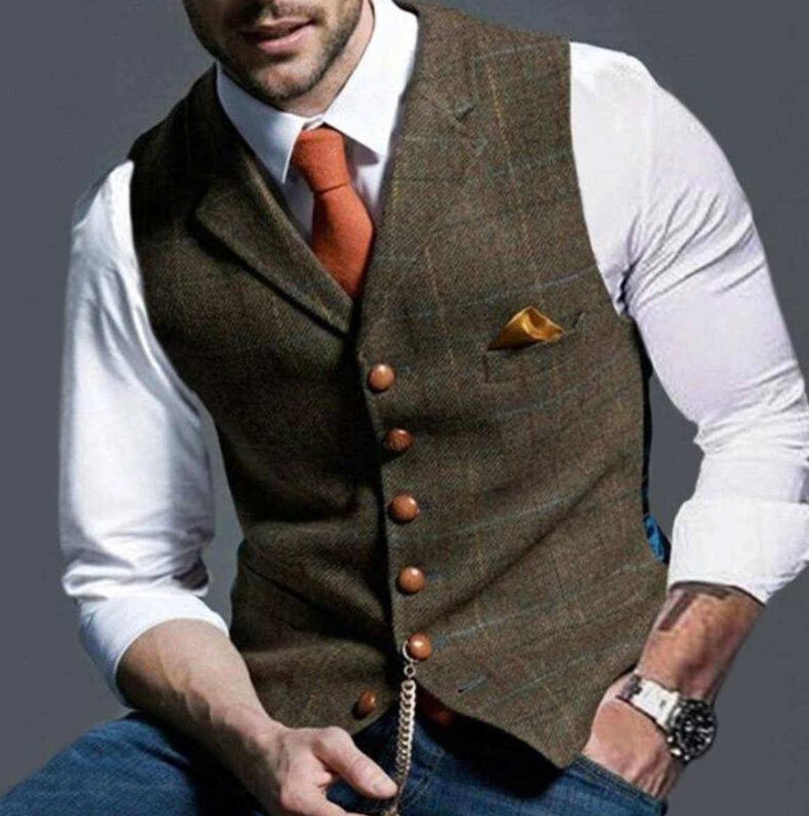Gilet à Carreaux pour Hommes - Élégance et Style
