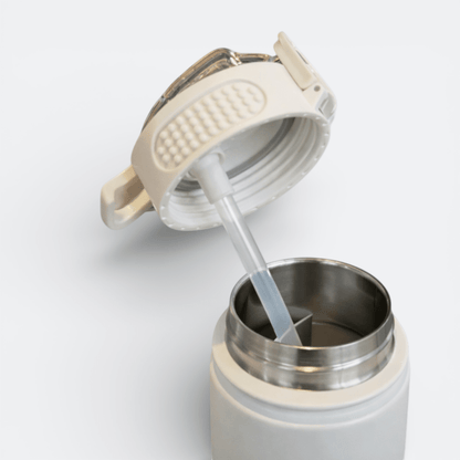 Gourde Isotherme avec Paille Intégrée Rose Pastel - | AïtaVia