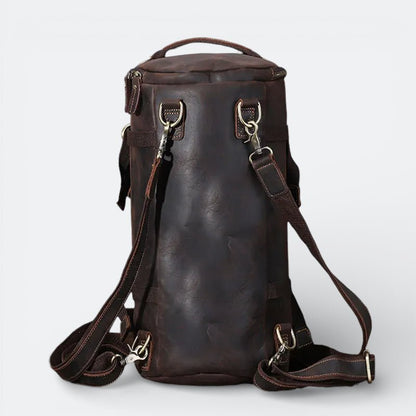 Grand Sac à Dos Cuir Homme Brun Acajou - | AïtaVia
