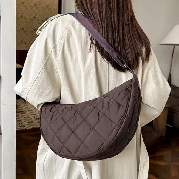 Grand Sac Besace Bandoulière Femme Matelassé Léger