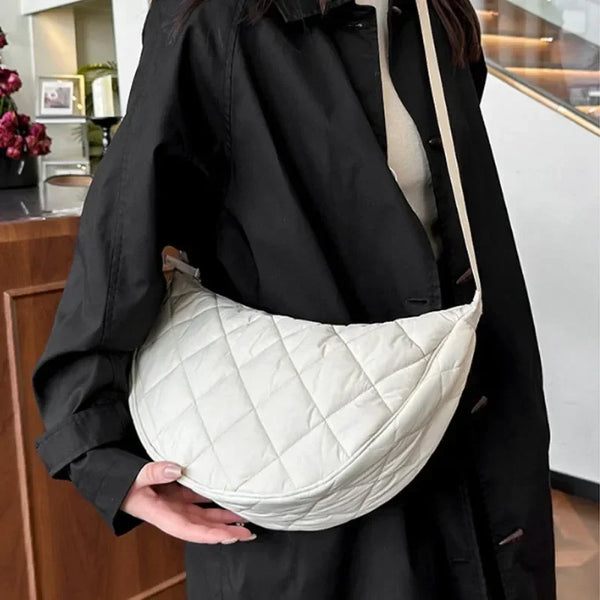 Grand Sac Besace Bandoulière Femme Matelassé Léger