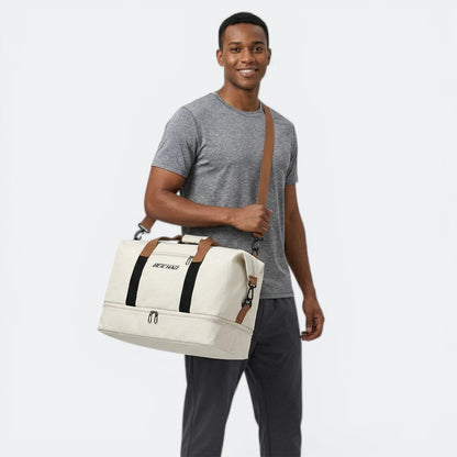 Grand Sac de Sport Homme Gris Clair - | AïtaVia