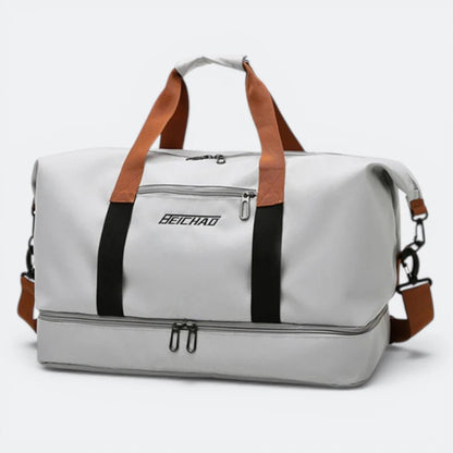 Grand Sac de Sport Homme Gris Clair - | AïtaVia