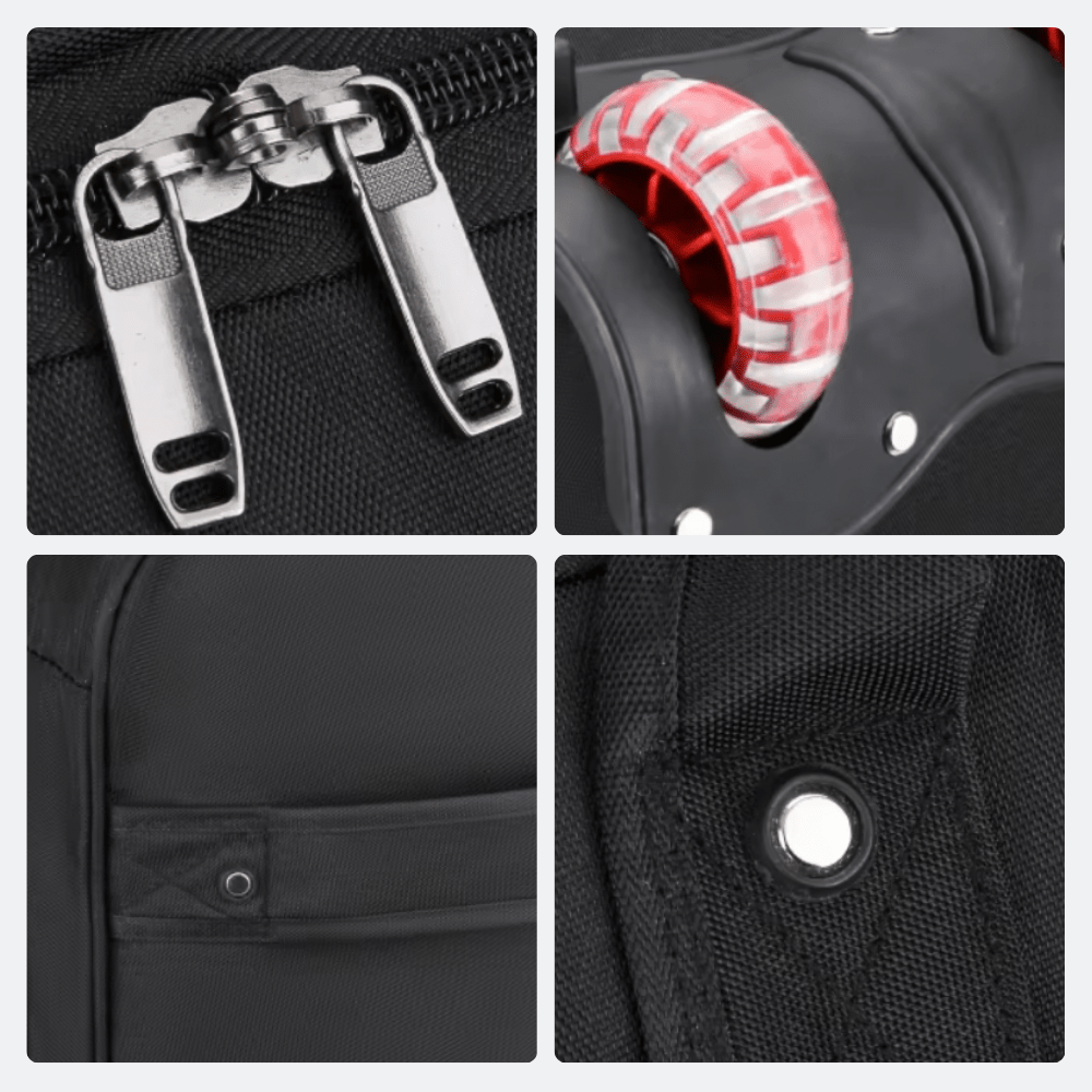 Grand Sac de Voyage a Roulette Brun Patiné - | AïtaVia