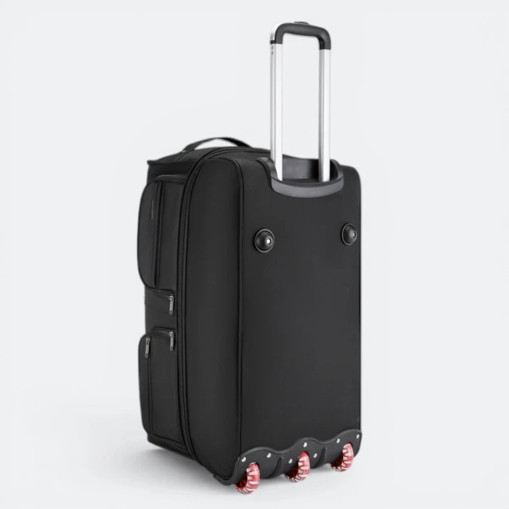 Grand Sac de Voyage a Roulette Brun Patiné - | AïtaVia