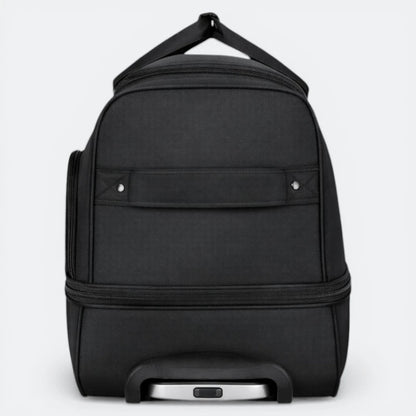 Grand Sac de Voyage a Roulette Brun Patiné - | AïtaVia