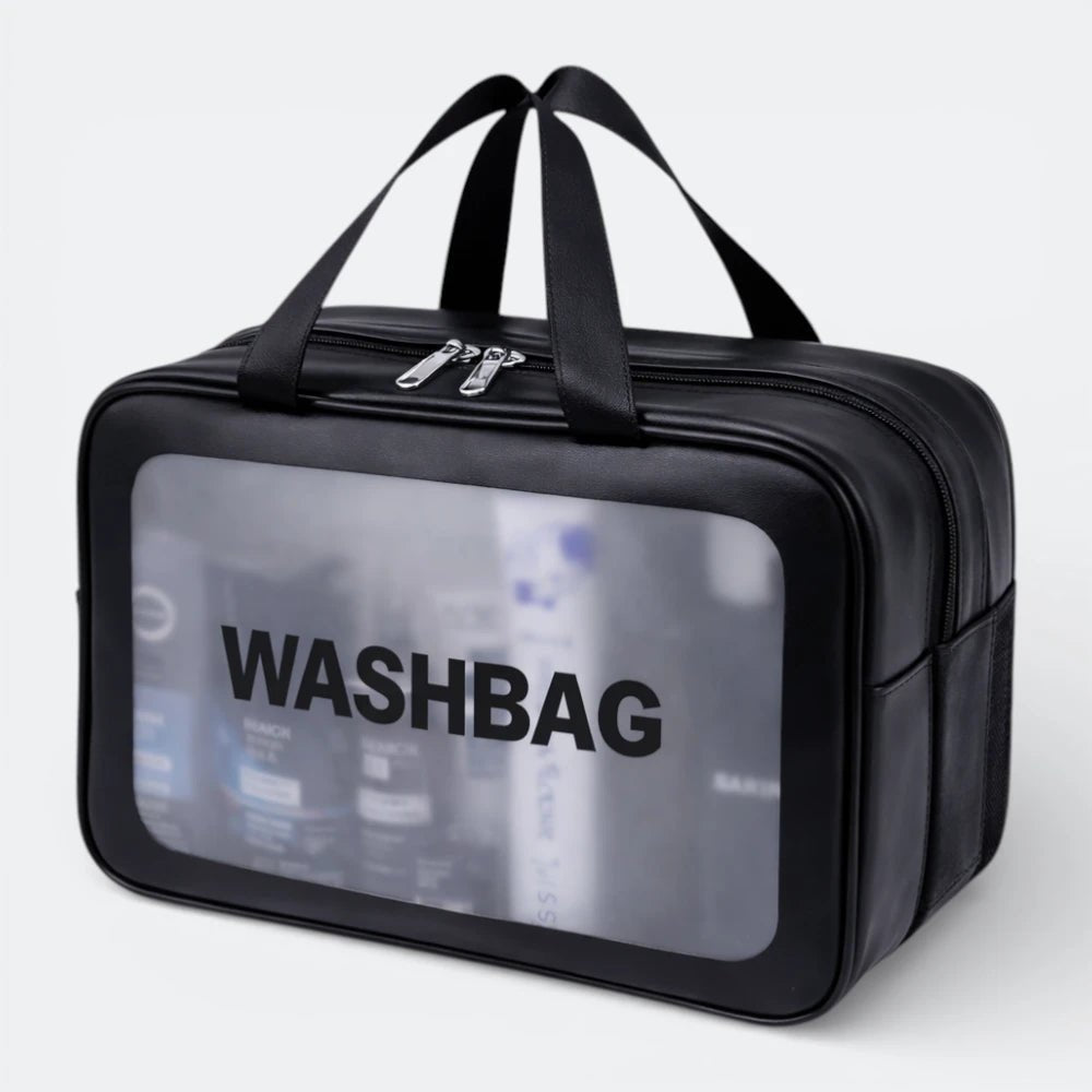 Grande Trousse de Toilette Transparente Noir Profond - | AïtaVia