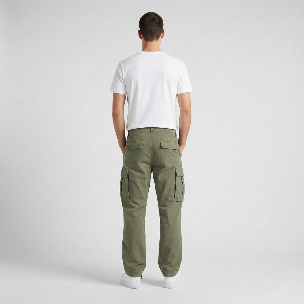 Pantalon cargo homme décontracté à taille ajustable