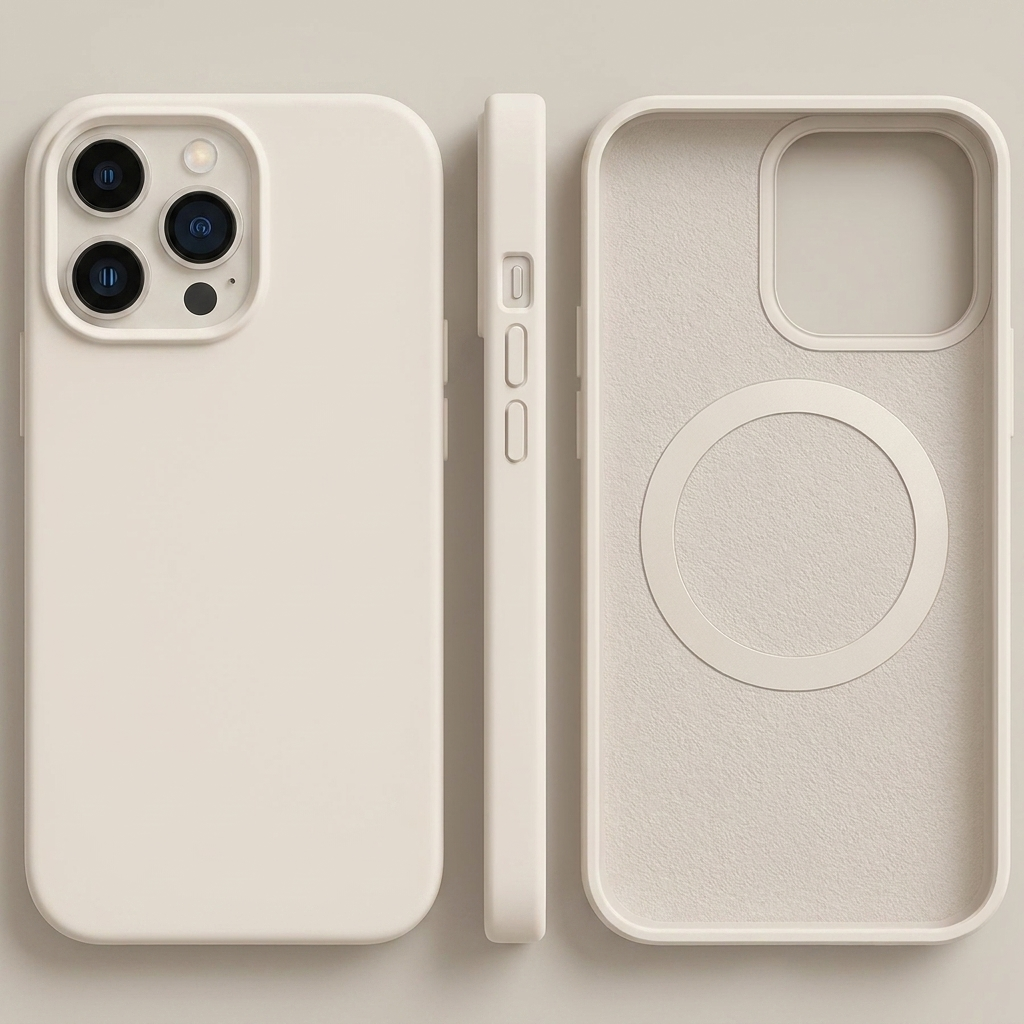 Coque iPhone magnétique en silicone au toucher doux