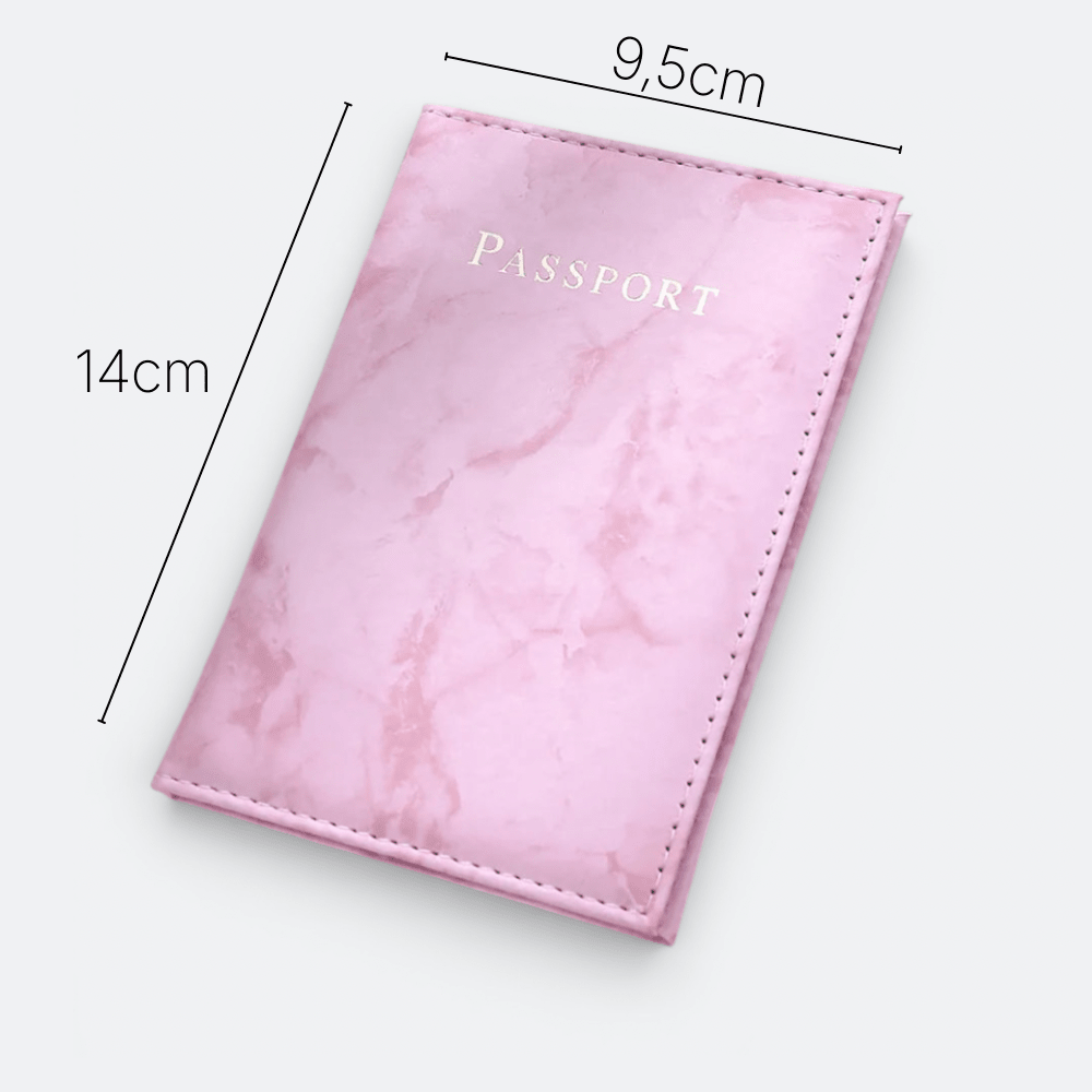 Joli Protège Passeport Marbre Bleu - | AïtaVia