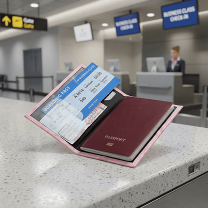 Joli Protège Passeport Marbre Bleu - | AïtaVia