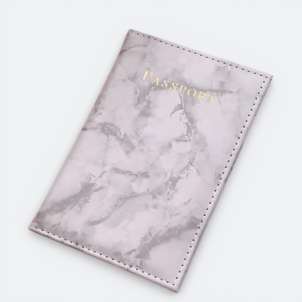 Joli Protège Passeport Marbre Gris - | AïtaVia