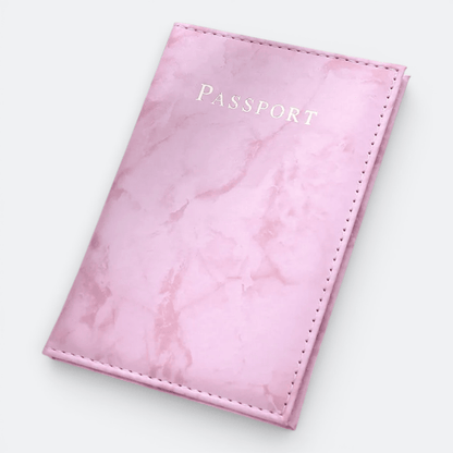 Joli Protège Passeport Marbre Rose - | AïtaVia