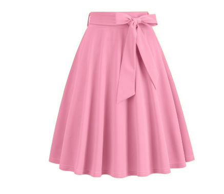 Jupe Midi A-Line Élégante pour Femme : Taille Haute, Nœud Latéral Chic & Silhouette Flatteuse