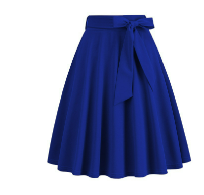 Jupe Midi A-Line Élégante pour Femme : Taille Haute, Nœud Latéral Chic & Silhouette Flatteuse
