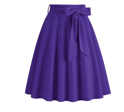 Jupe Midi A-Line Élégante pour Femme : Taille Haute, Nœud Latéral Chic & Silhouette Flatteuse