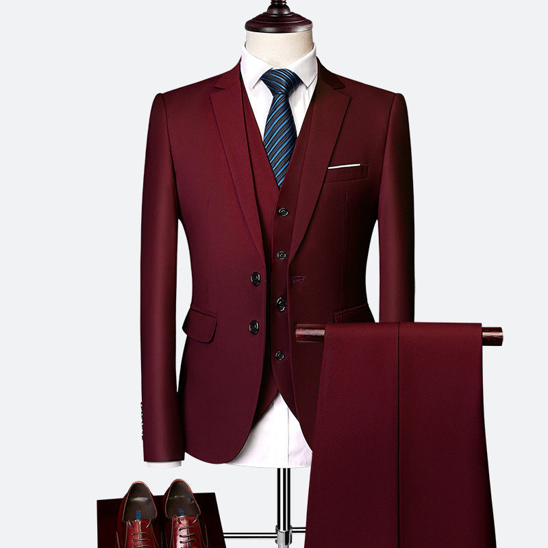 Ensemble Costume 3 Pièces Formel pour Homme Élégant