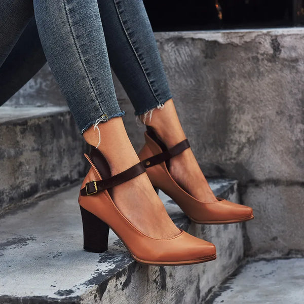 Chaussures à Talon Bloc Confortables pour Femmes – Élégance & Stabilité