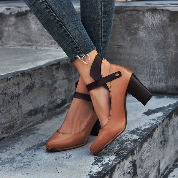 Chaussures à Talon Bloc Confortables pour Femmes – Élégance & Stabilité