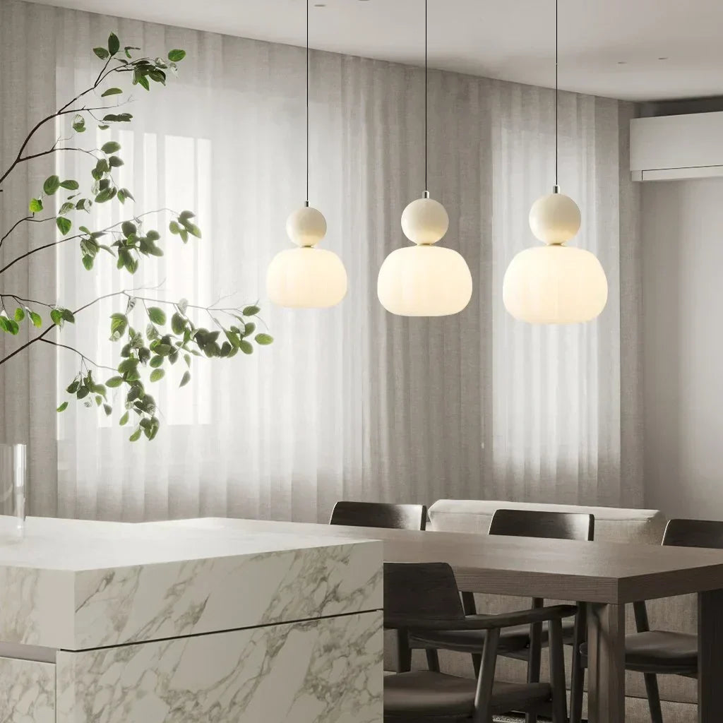 Lampe Pendentif Art déco - Crème, Design Bauhaus