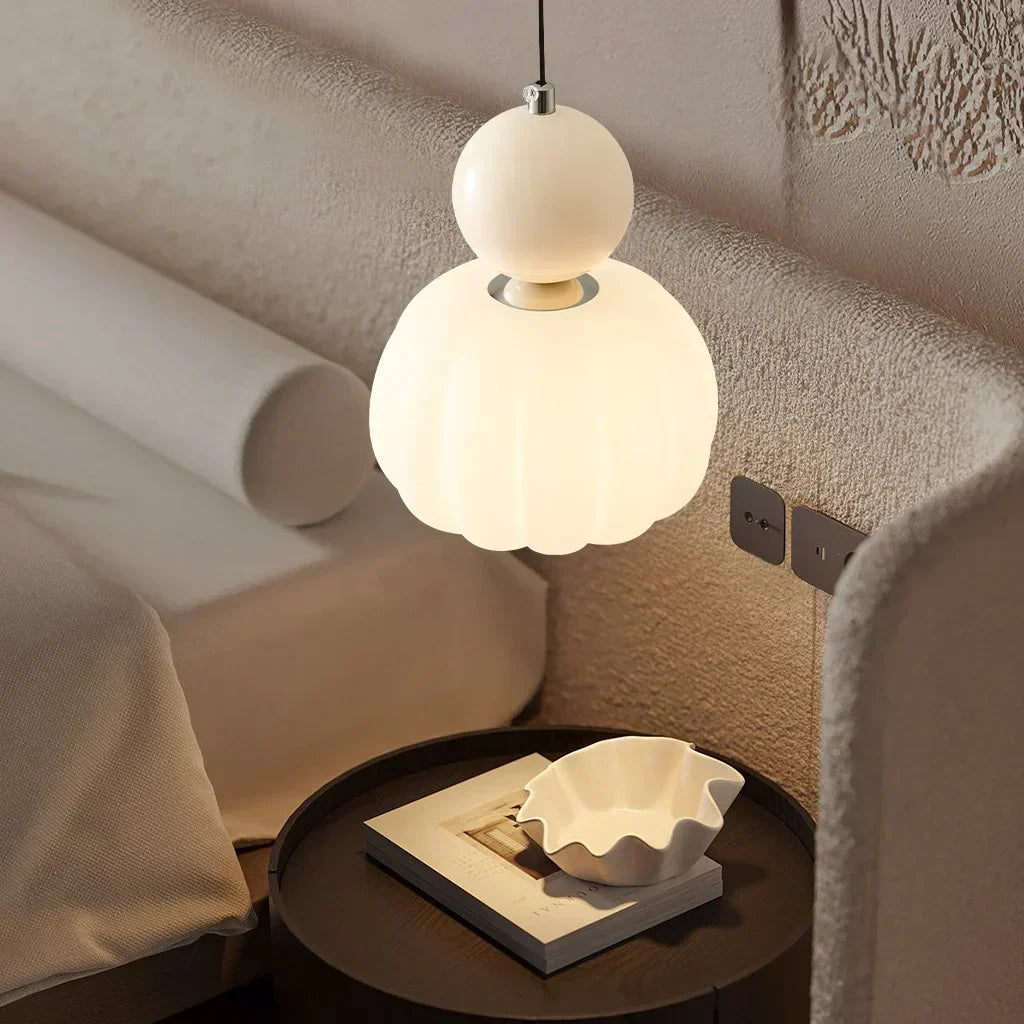 Lampe Pendentif Art déco - Crème, Design Bauhaus