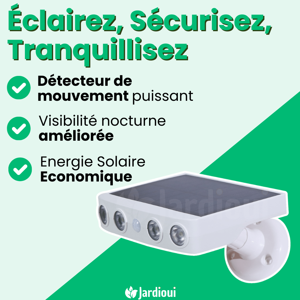 Lampe Solaire Extérieure - Détecteur Mouvement - Puissante
