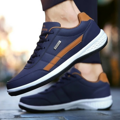Baskets homme en cuir à lacets, confortables et respirantes