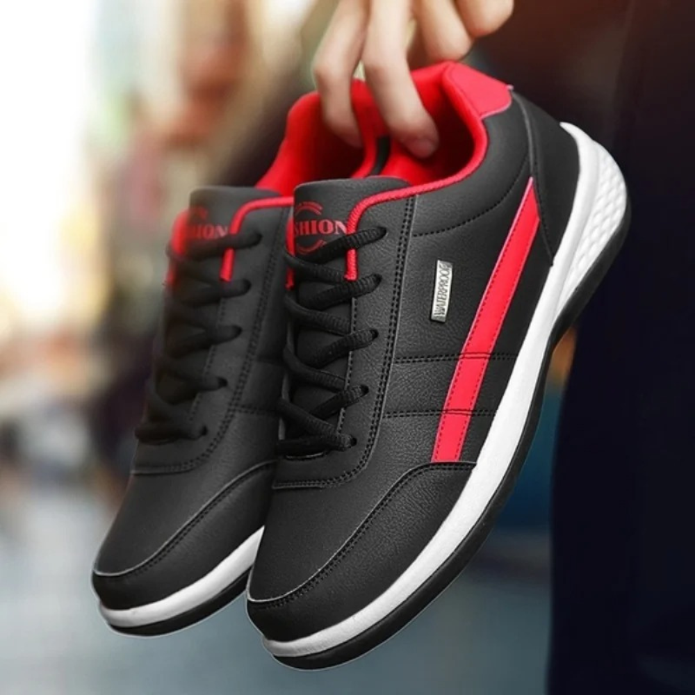 Baskets homme en cuir à lacets, confortables et respirantes