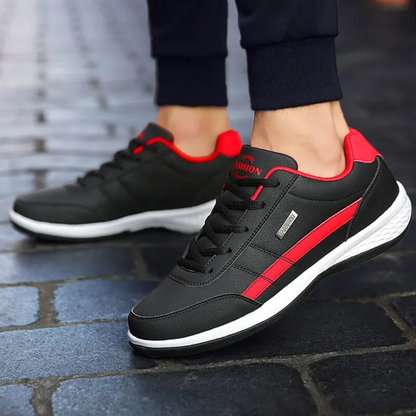 Baskets homme en cuir à lacets, confortables et respirantes