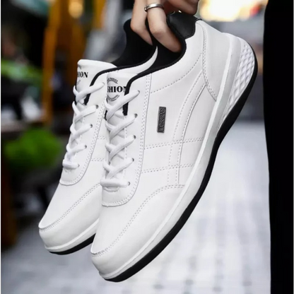 Baskets homme en cuir à lacets, confortables et respirantes