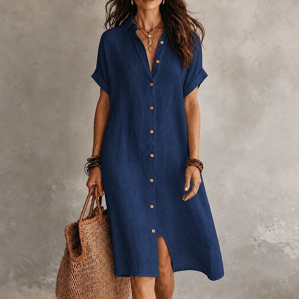 Linara – Robe Chemise Midi Femme
