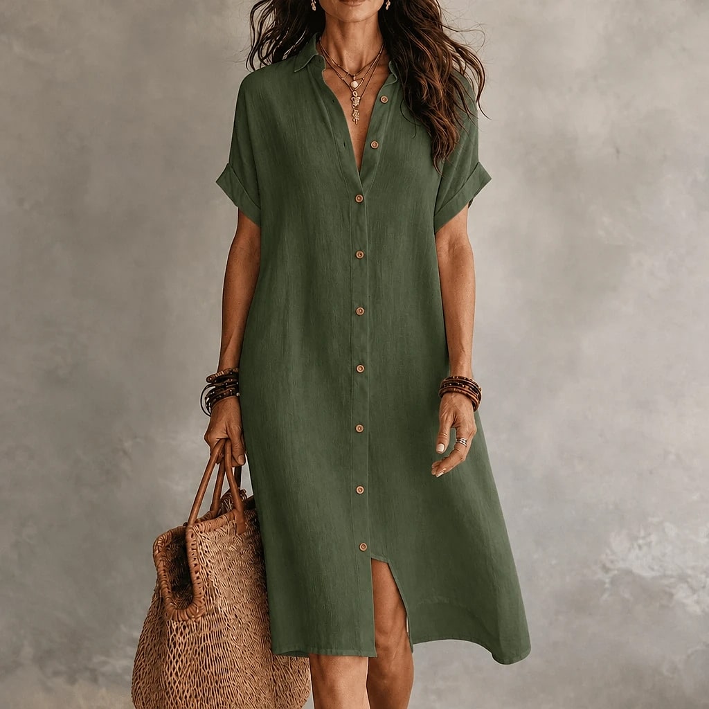 Linara – Robe Chemise Midi Femme