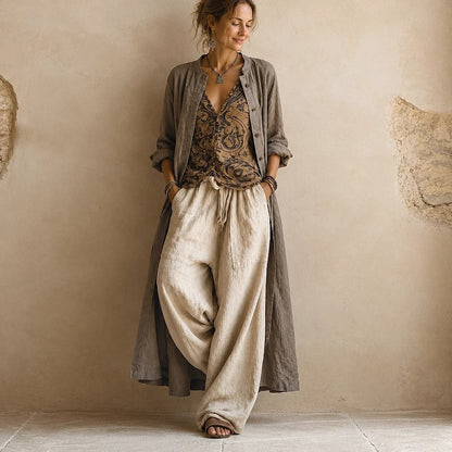 Lïnova – Ensemble 3 Pièces Bohème Lin