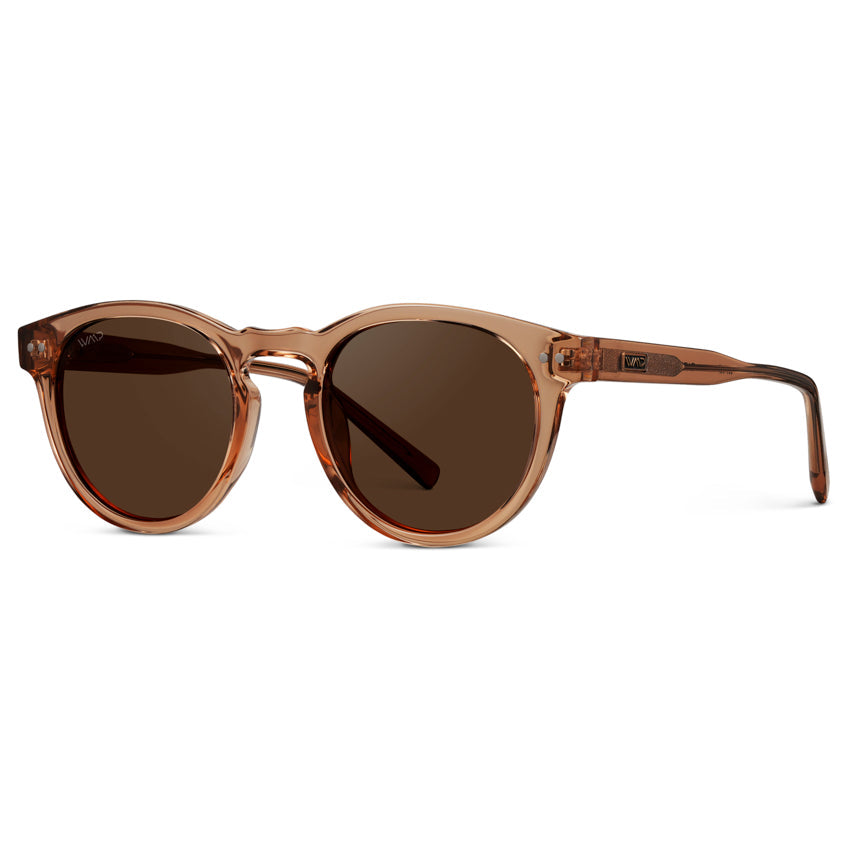 Lunettes de Soleil Femme - Rond Marron Polarisées UV