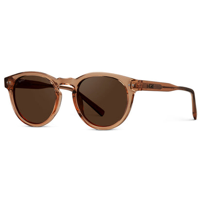 Lunettes de Soleil Femme - Rond Marron Polarisées UV