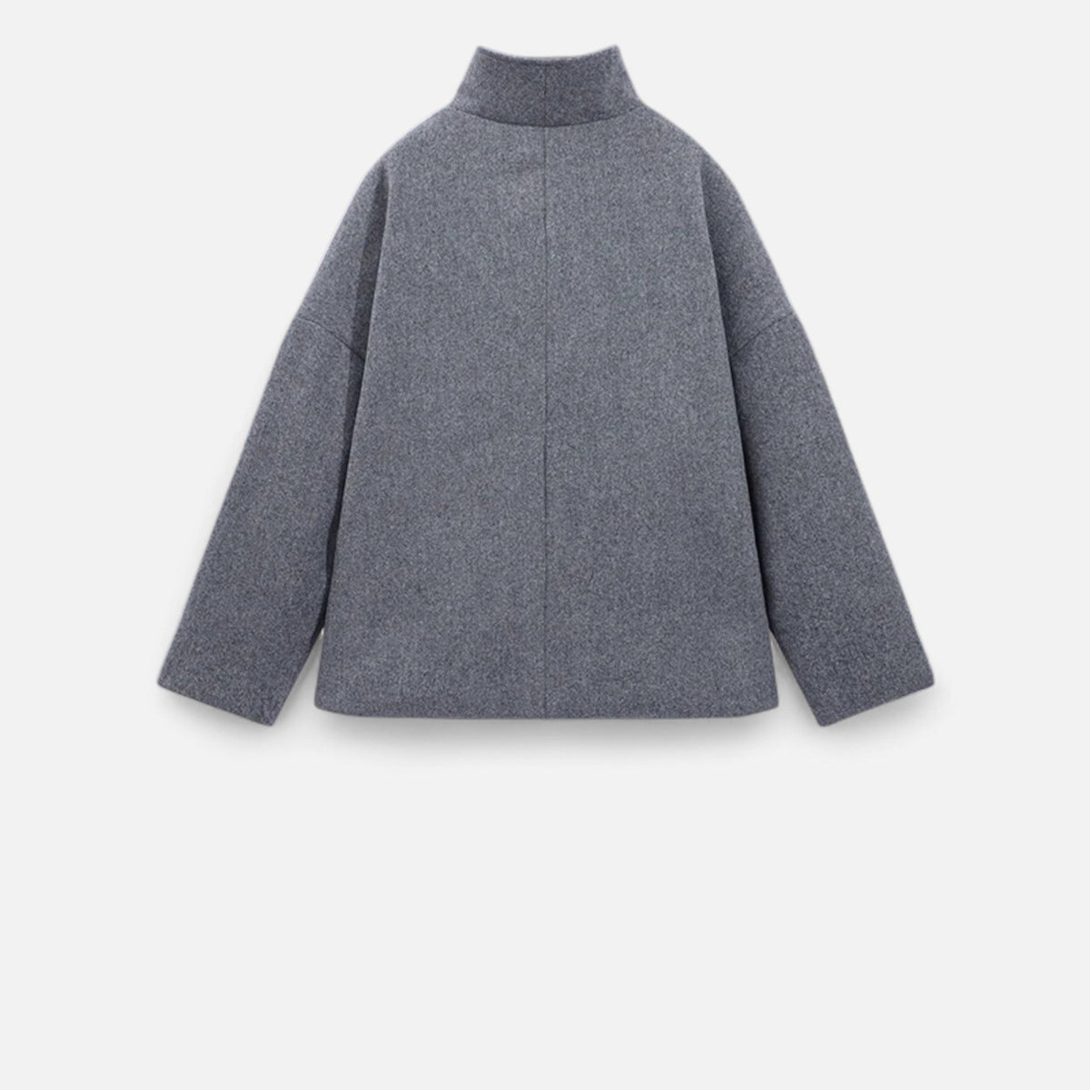 Manteau Court Femme Chic à Col Haut – Élégance Automne-Hiver