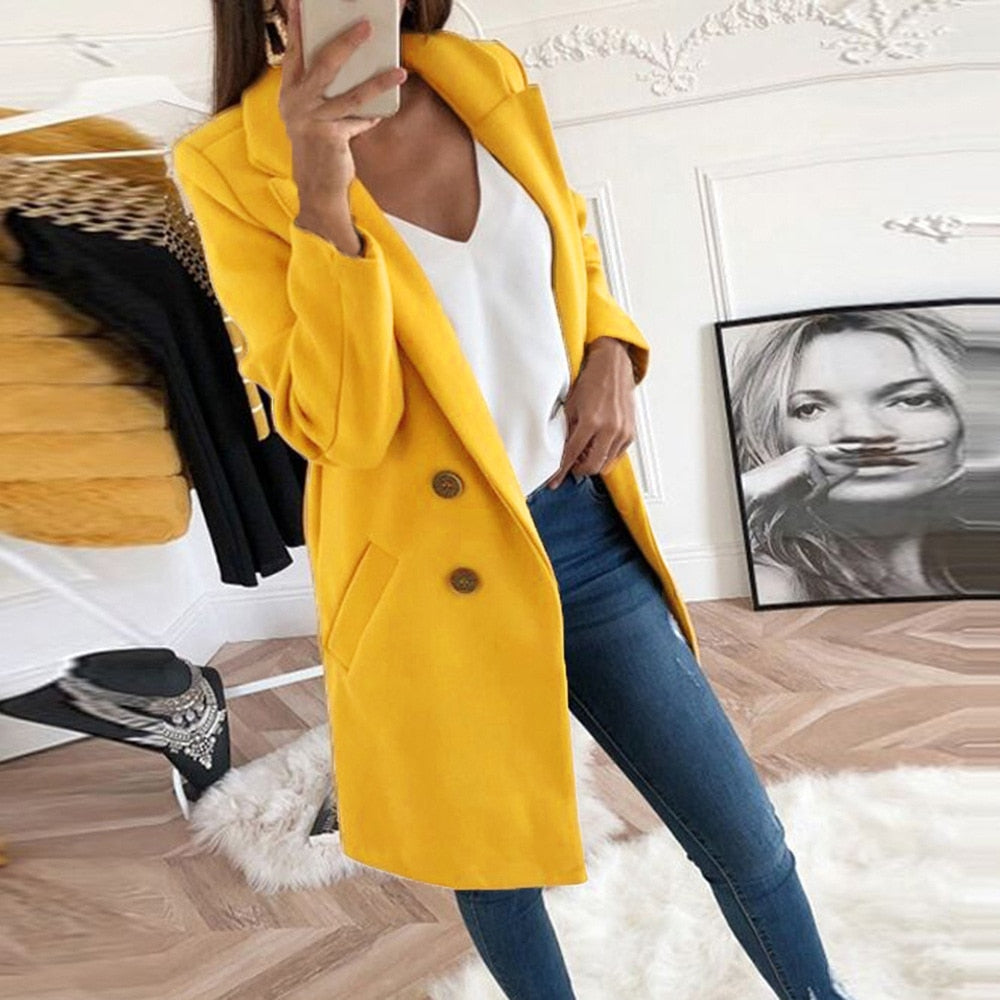 Manteau Long Chic pour Femme - Élégance Hivernale & Chaleur Douce