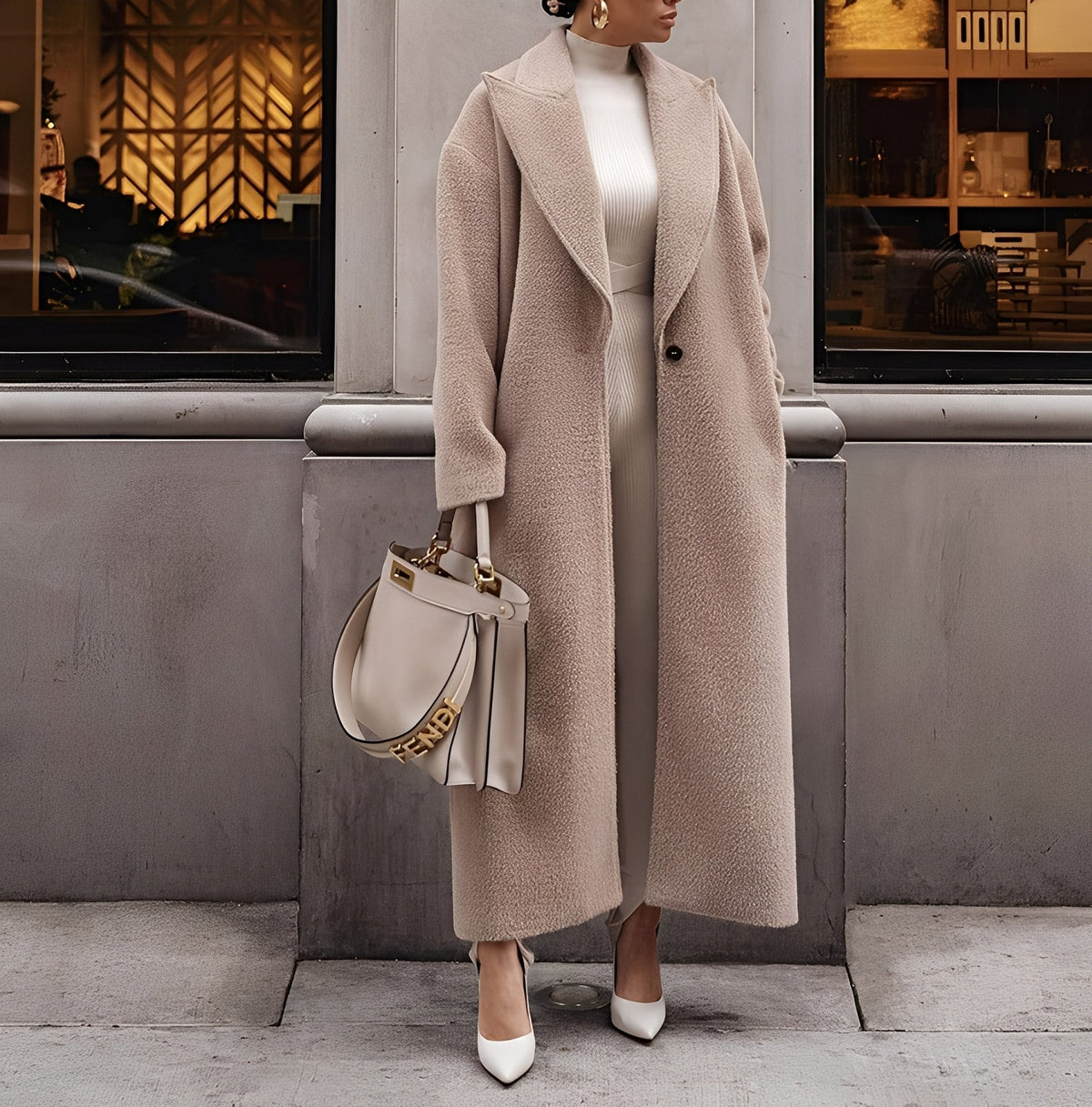 Manteau Long Oversize Élégant pour Femmes - Style Chic et Confortable