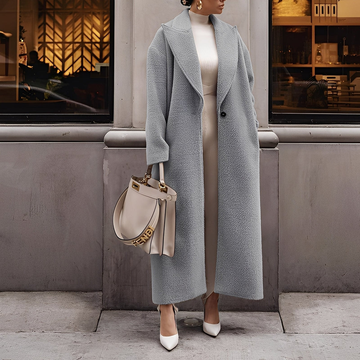 Manteau Long Oversize Élégant pour Femmes - Style Chic et Confortable