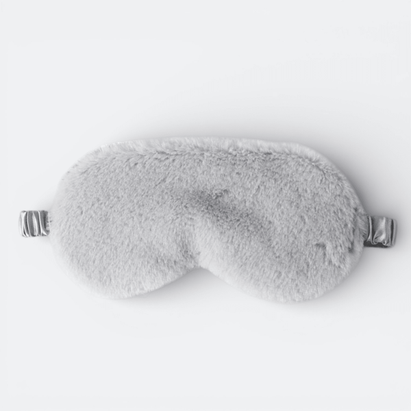 Masque de Sommeil Peluche Gris Clair - | AïtaVia