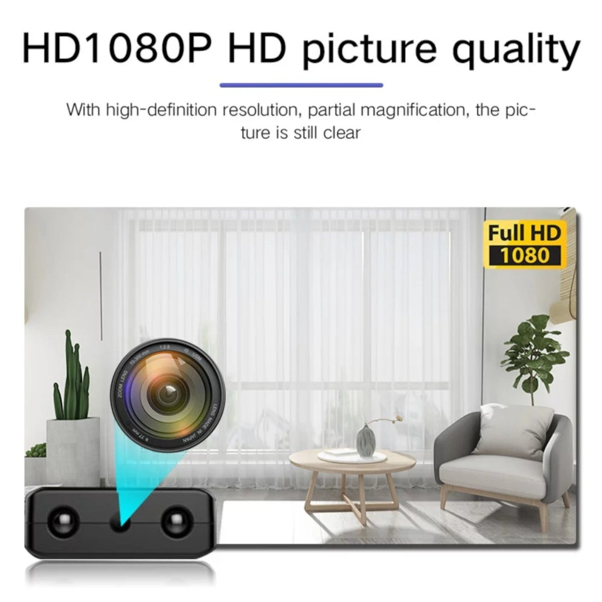 Caméra Micro HD WiFi - Sécurité, Vision Nocturne